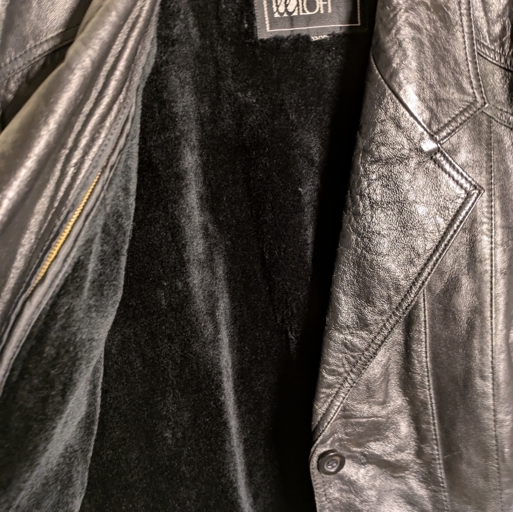 Leather loaf leather jacket size 13/14 vintage - Picture 12 of 15